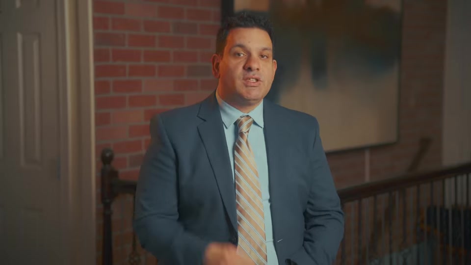 An on-camera speaker in a Palmer House portfolio film